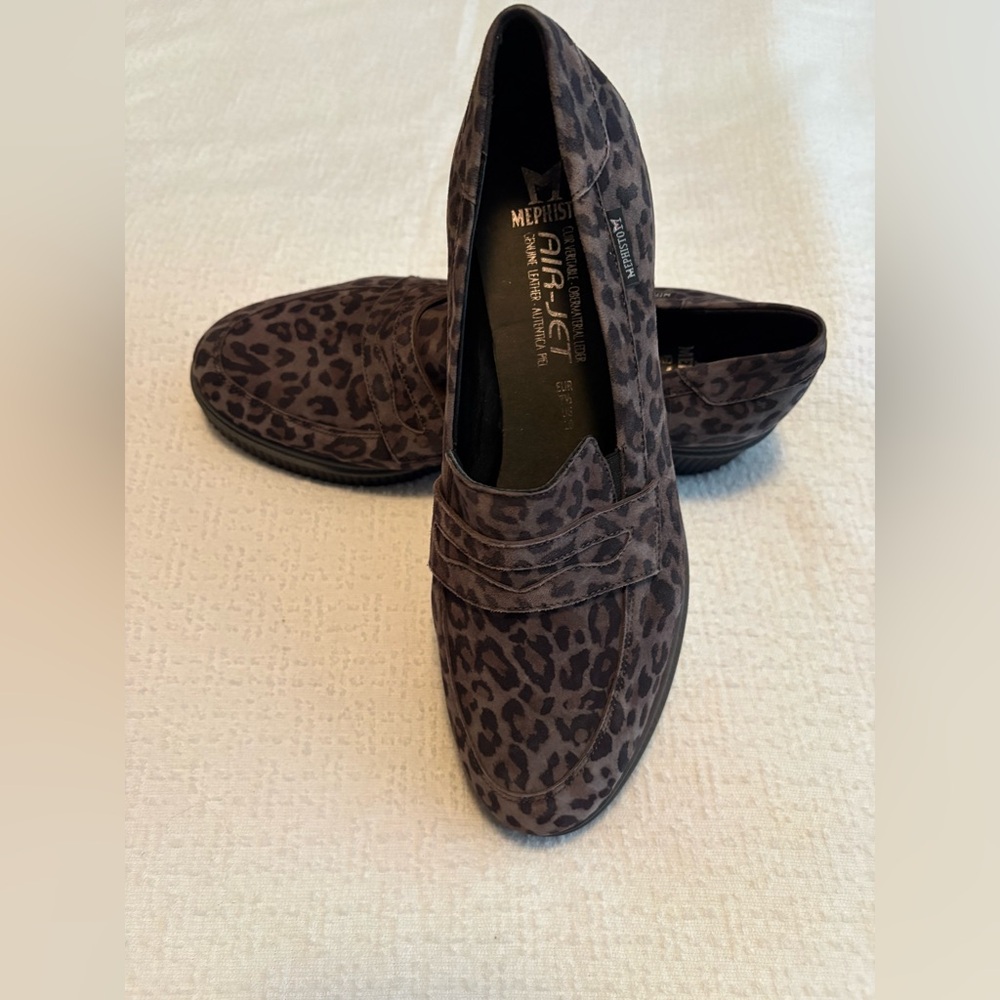 Mephisto womens Leopard Print Loafers